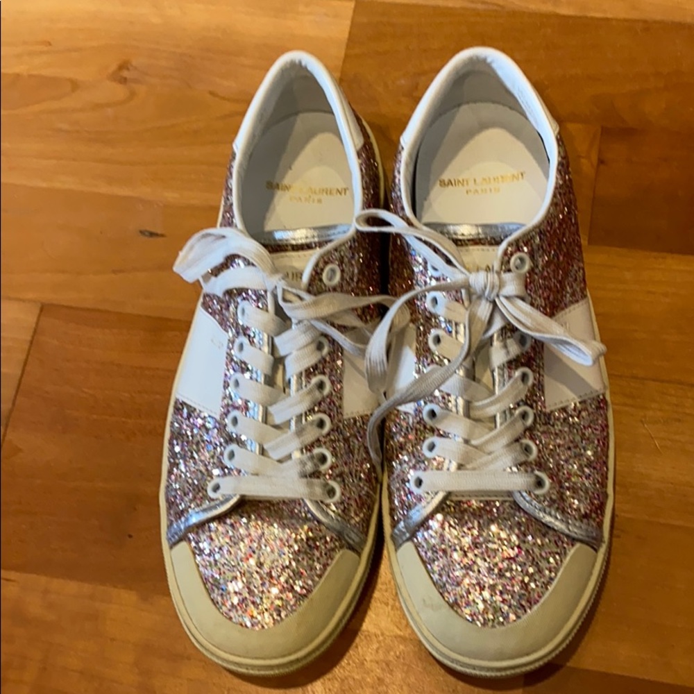 Saint Laurent glitter sneakers